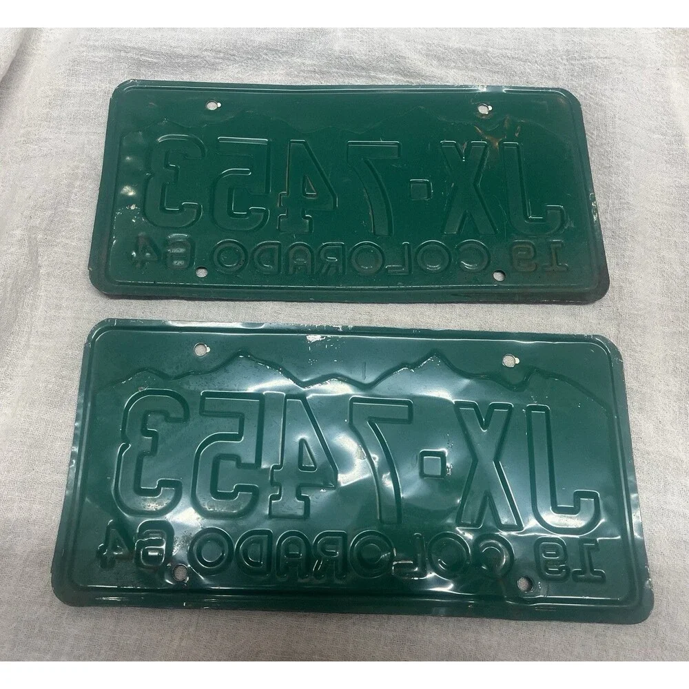 1964 COLORADO Truck License Plate PAIR / SET JX-7453